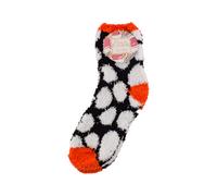 Love To Laze Orange & White Spotty Ladies Snuggle Socks One Size