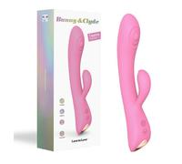 Love To Love 9 Inch Bunny And Clyde Tapping Rabbit Vibe Rechargeable Vibrator