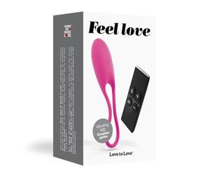 Love To Love Feel Love - Wireless Vibrating Egg - for Couple - Special G-Spot - Remote Control - 10 Vibration Modes - to Use in Unusual Places - Waterproof - Pink