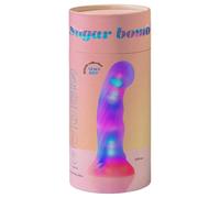 Love to Love Sugar Bomb - light-up LED silicone dildo (pink-yellow) - 16.9 cm