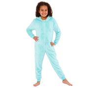 Love To Sleep Fluffy Onesies for Girls Fleece Pyjamas Nightwear Soft Comfy Lounge Wear Ages 7-15 Years UK Seller - Mint Onesie - 8/9 Years