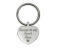 Love to Treasure Always in My Heart Mum Heart Urn Keyring - Memorial Ash Keepsake - Cremation Jewellery