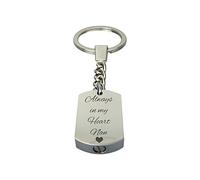 Love to Treasure Always in My Heart Nan Urn Keyring - Memorial Ash Keepsake - Cremation Jewellery