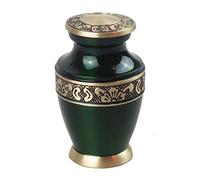 Love to Treasure Miniature Emerald Green and Gold Olympia Keepsake Urn for Adult or Pet Dog Cat Sharing Ashes Funeral Cremains Memorial