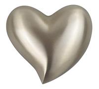 Love to Treasure Silver Elegant Heart Urn Keepsake for Human or Pet Dog Cat Ashes Cremation Funeral Memorial