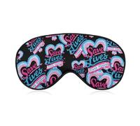 Love Trans People Blackout Sleep Mask for Side Sleeper Soft Covers for Travel Essentials Nap