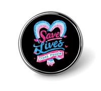 Love Trans People Round Enamel Brooch Pin Button Badges Decoration Hat Clothing Bag Accessories Gift Crafts