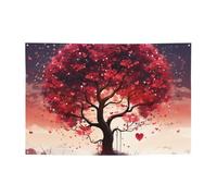 Love Tree Banner Party Decor Backdrop Flag Birthday Party Photography Background Decoration Banners and Signs Wall Decor Banner Parties Supplies Favors 71 x 47 Inch