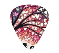 Love-Tree-Cats-Couple 12 Pack Guitar Picks With 3 Thicknesses And Storage Box, Abs Plectrums For Electric Bass Guitar Players