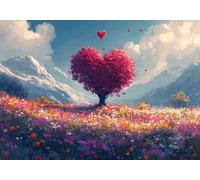 Love Tree Jigsaw Puzzles for Adults 50 piece Impossible Puzzle Educational Games, Complete the Curiosity, Exercise of the Capacity Space Thinking, Fun Iq Smart Games, Gifts Teenage Boys 14+ Years D-0