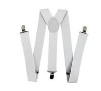Love Trends White Braces High Quality Adjustable Suspenders For Men And Women One Size Fits Most