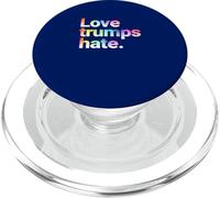 Love Trumps Hate LGBTQ Rainbow Pride Support PopSockets PopGrip for MagSafe