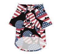 Love U.S.A Flag United States Volleyball Pet Shirt Dogs Cats Clothes Short Sleeve Breathable Puppy Costume