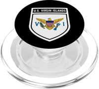 Love U.S. Virgin Islands Flag Pocket Badge Souvenir PopSockets PopGrip for MagSafe