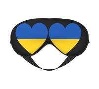 Love Ukraine Flag 6 Love Ukraine Flag Sleep Masks Adjustable Strap Soft Eye Mask for Women Men Travel Work Home