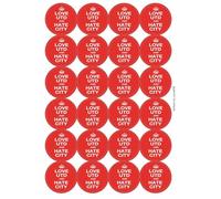 Love United and Hate City Circular Matt Paper Stickers A4 Sheet of 24 (Each Sticker is 45mm Diameter)
