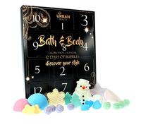 Love Urban Beauty Advent Calendar Presents for Women - 12 Days of Christmas Bath Sets for Women Include Lush Bath Bombs, Marbles, Scented Soaps - Deluxe Recyclable Packaging Body Skin Care