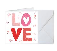 Love Valentine's Day Card Anniversary Birthday Her Him Girlfriend Boyfriend Wife Husband Partner Couple Romantic Cute Sweetheart Note Unique Heartfelt Gift Message14x14 cm