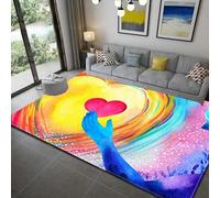 Love Valentine'S Day Heart Pattern 3D Printed Soft Bedroom Carpet 60 X 120 Cm - Low Pile Carpet Non-Slip Area Rug - Home Decoration Door Mat - Washable - Anti-Stain, Non-Shedding, Nment /8985588758317