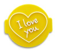 Love Valentines Stamp Embosser 6cm for Icing, Fondant, Cupcake, Cake, Baking, Decoration, Made in UK 1066 Factory (Pattern 6)