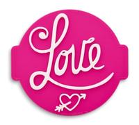 Love Valentines Stamp Embosser 6cm for Icing, Fondant, Cupcake, Cake, Baking, Decoration, Made in UK 1066 Factory (Pattern 2)
