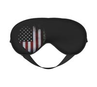 Love Vintage American Flag 4 Love Vintage American Flag Sleep Masks Adjustable Strap Soft Eye Mask for Women Men Travel Work Home