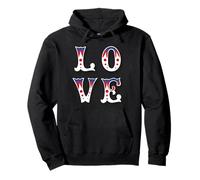 Love - Vintage Circus Carnival Style Pullover Hoodie