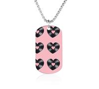 Love Vinyl Record Men's Pendant Necklace for Women Customizable Jewelry Dog Tag Memorial Necklaces