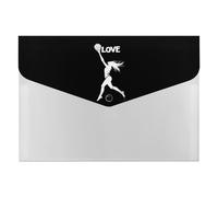 Love Volleyball Printed File Folders with Fasteners Accordion File Organizer for Home Office Documents Contract