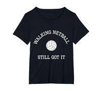 Love Walking Netball Still Got It T-Shirt, Women's Plus, Black, 2X