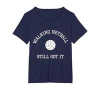 Love Walking Netball Still Got It T-Shirt, Women's Plus, Navy Blue, 2X