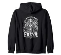 Love Walks Armed Freyja Norse Goddess Mythology Zip Hoodie