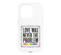 Love Was Never The Problem LGBTQ Pride Rainbow Case for iPhone 15 Pro