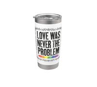 Love was Never The Problem LGBTQ Pride Rainbow Stainless Steel Insulated Tumbler