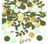 Love Wedding Confetti Engagement Diamond Ring Anniversary Valentines Table Scatters Decoration for Love Biodegradable Birthday Table Confetti Decor Party Decorations Supplies Green