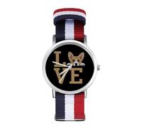 Love Welsh Corgi Sport Watch for Men Women Nylon Strap Wrist Watch Analog Quartz Watch