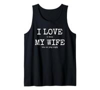 Love When Wife Lets Me Play Rugby T-Shirt - Funny Rugby Dad Tank Top