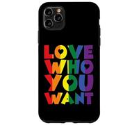 Love Who You Want Bold Rainbow LGBTQ Message Case for iPhone 11 Pro Max
