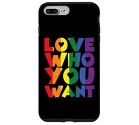 Love Who You Want Bold Rainbow LGBTQ Message Case for iPhone 7 Plus/8 Plus