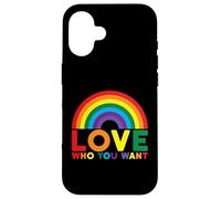Love Who You Want Rainbow LGBTQ Equality Case for iPhone 16