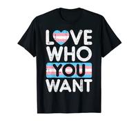 Love Who You Want Transgender Transsexual Trans Pride Flag T-Shirt