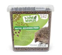 Love Wildlife Native Hedgehog Food 5ltr Bucket | Natural Postbiotic Pellets for Hedgehogs & Wildlife, No Mealworms, Nutrient Rich Crunchy Dry Food, Gut & Digestion Support, Aids Hibernation