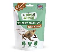 Love Wildlife Pond Food - Pellet Food for Frogs, Toads & Newts 80g | 100% Natural Sinking Food Pellet | Comprehensive, Easy-to-Manage Diet | Rich in Nutrients & Protein | Made in the UK