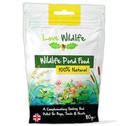 Love Wildlife - Wildlife Pond Food 80g | Natural Pellet Food for Frogs, Toads, and Newts, Sinking Pellets, Made in the UK