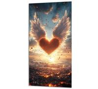 Love Wing Painting by Numbers for Adults, Painting by Numbers Kits Canvas, DIY Color Oil Paintings Acrylic Paints, with Paintbrushes, Hobbies for Adults Women, Home Decor 12x24in Without Frame 0z-841