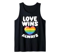 Love Wins Always LGBTQ+ Rainbow Heart Pride Tank Top