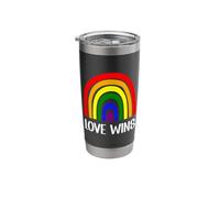 Love Wins Rainbow Pride Equality Inclusion Design Stainless Steel Insulated Tumbler