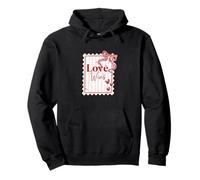 Love Wins Stamp with a Ribbon Valentines Day Pullover Hoodie