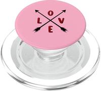 LOVE with Black Crossed Arrows Cute Valentine's Day Favorite PopSockets PopGrip for MagSafe