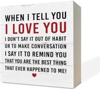 Love Wooden Box Sign Love Poems Rustic Valentines Decor Anniversary You Are the Best Thing That Ever Happened To Me 5x5 inch